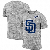 San Diego Padres  Nike Heathered Black Sideline Legend Velocity Travel Performance T-Shirt,baseball caps,new era cap wholesale,wholesale hats